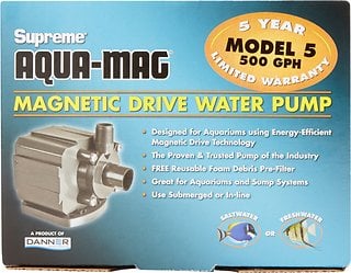 Supreme (Danner) Aqua Mag-Drive Model 5 500GPH Utility Pump wVenturi